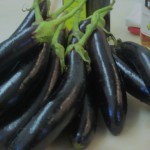 slender eggplants