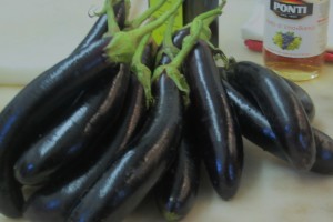 slender eggplants