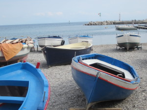 boats on the beach